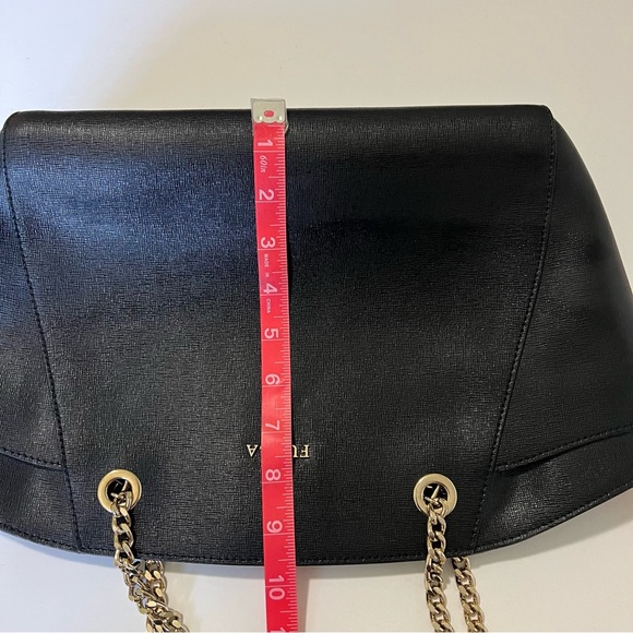 Furla Black Shoulder Bag with Gold Chain - Picture 14 of 16